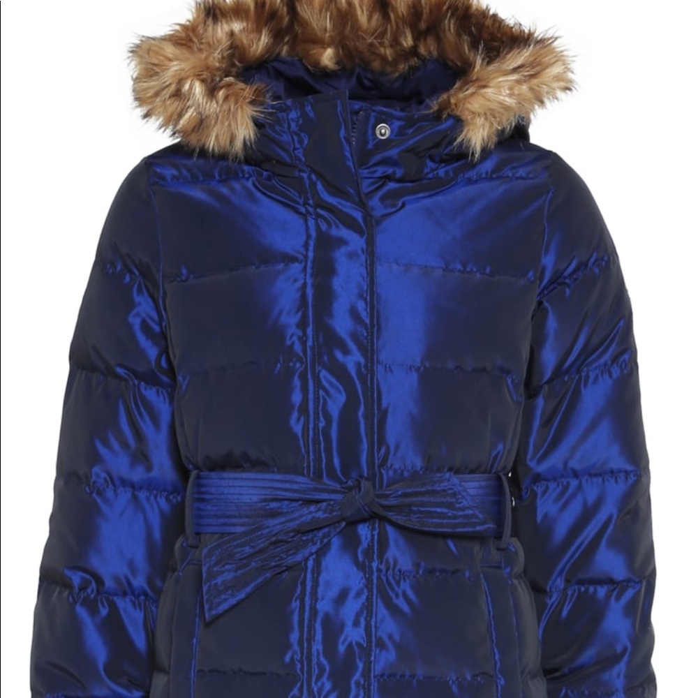 Brand new GAP down filled coat w/fur trim